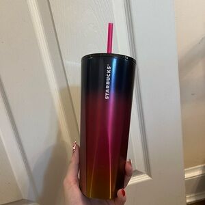 Starbucks Gradient Tumbler with Pink Straw